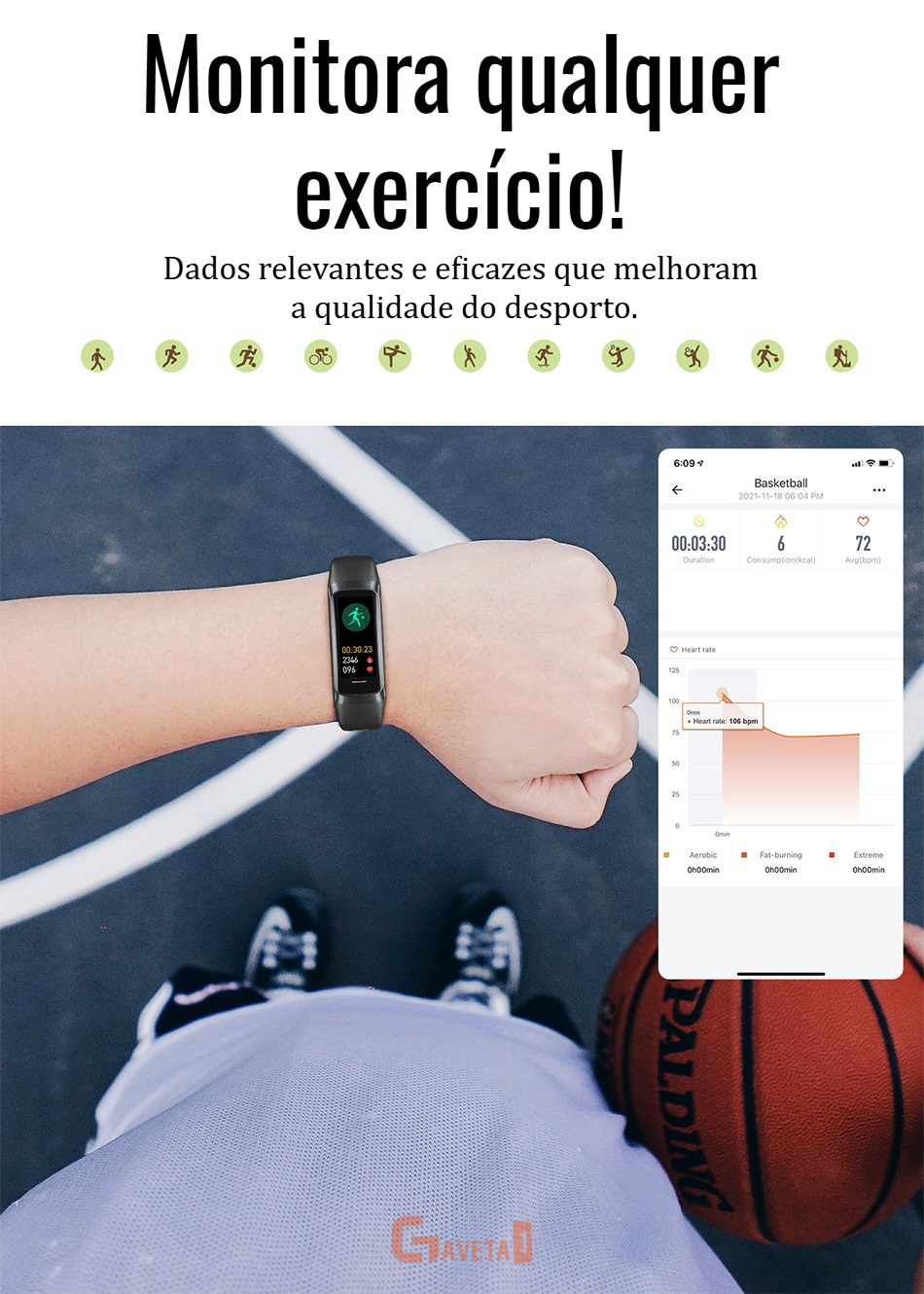 Pulseira Inteligente Active Fitness