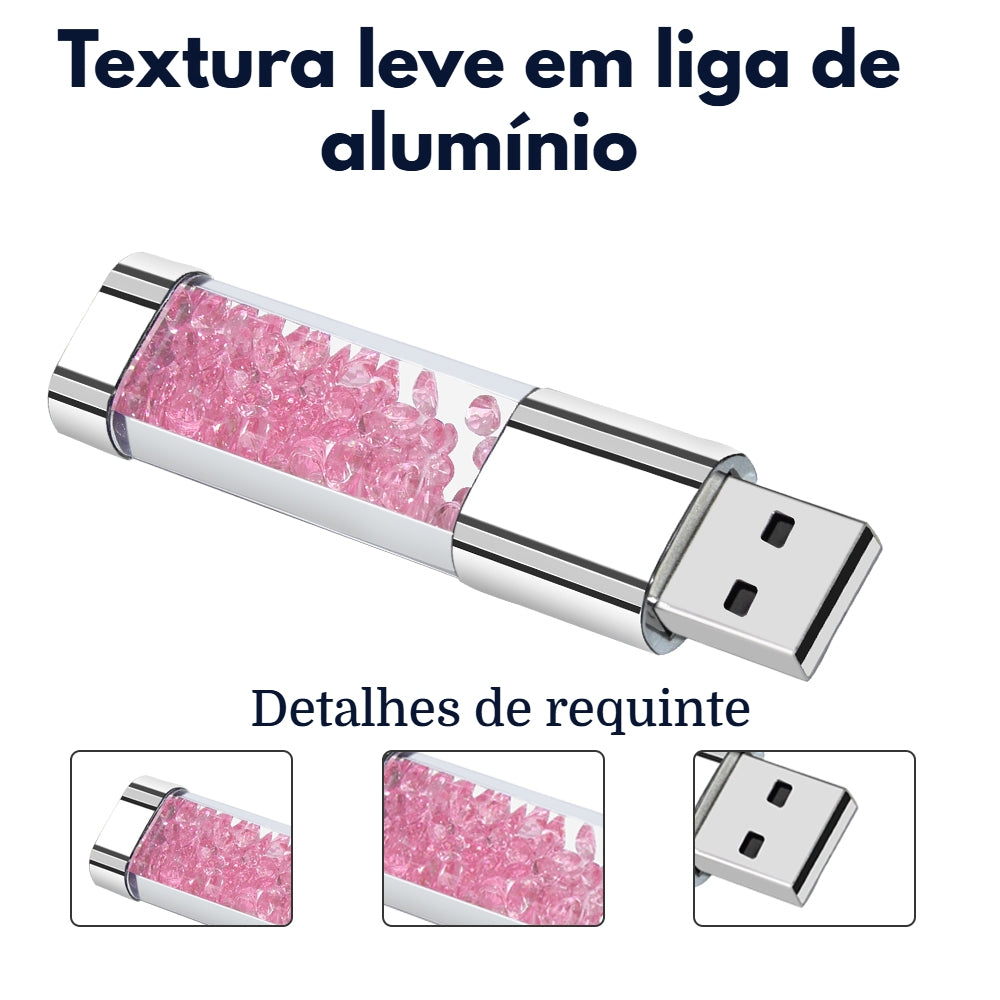 Pen Drive Crystal LED Light