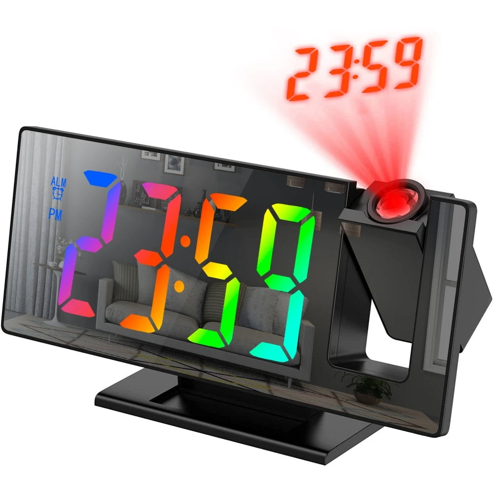 Despertador Digital LED - USB com Projeção 180°