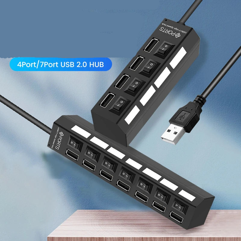 Expansor USB 2.0 com LED