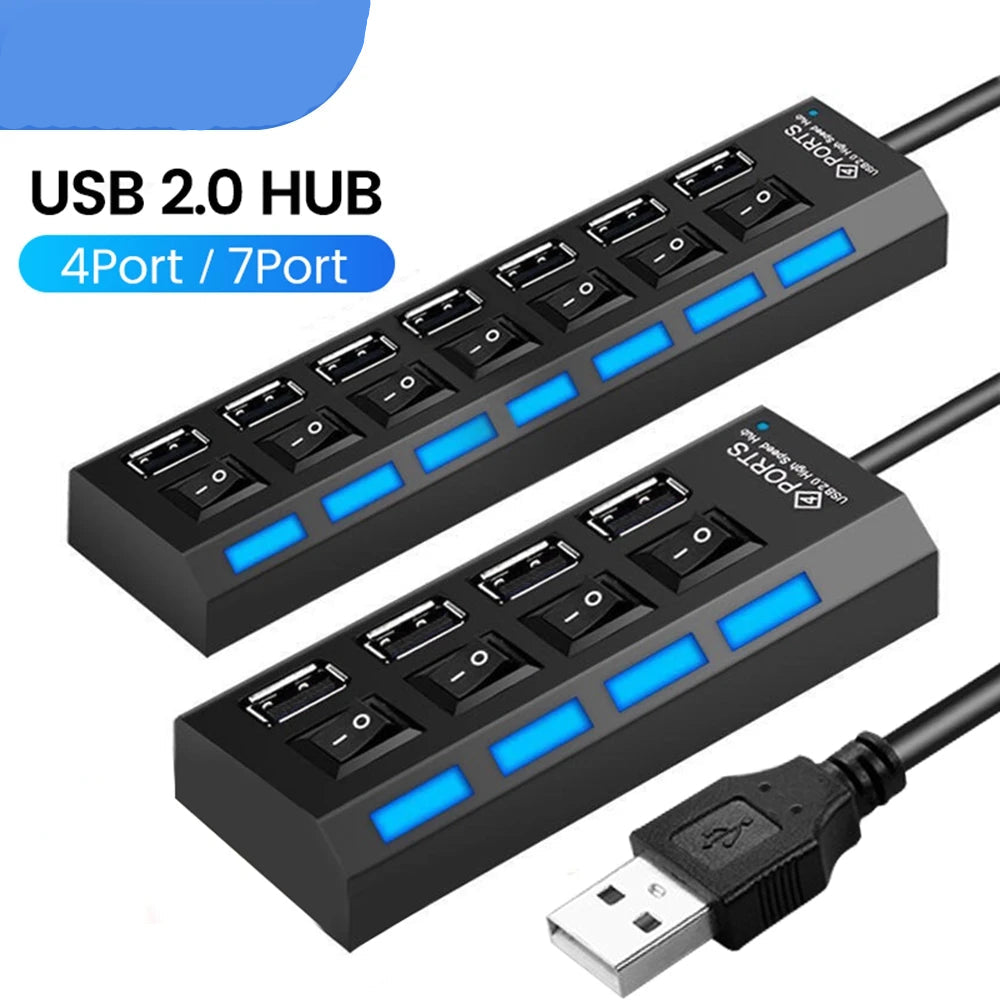 Expansor USB 2.0 com LED