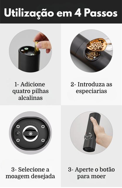 Moedor Automático de Sal & Pimenta