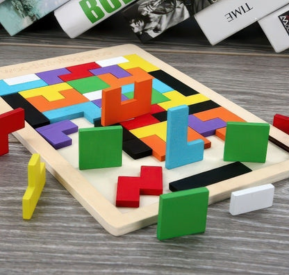 Tetris Criativo de Madeira