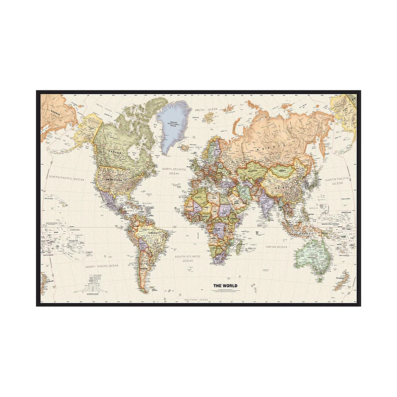 Mapa do Mundo - Poster Vintage