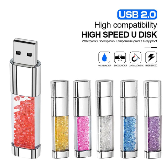 Pen Drive Crystal LED Light