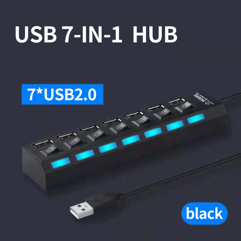 Expansor USB 2.0 con LED