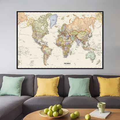 Mapa do Mundo - Poster Vintage