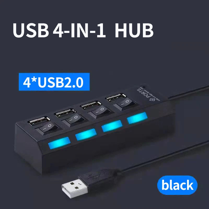 Expansor USB 2.0 con LED