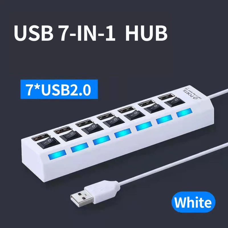 Expansor USB 2.0 con LED