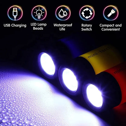 Mini linterna LED recargable por USB